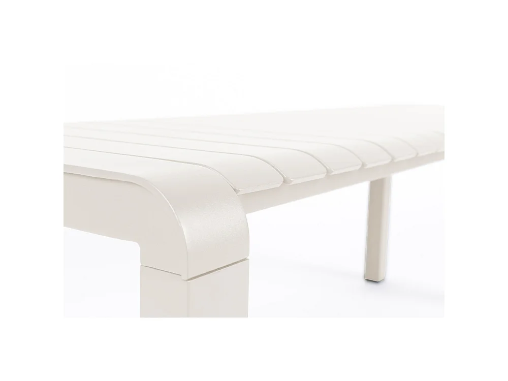 Vondel - Banc de jardin en métal 129,5x45cm - Beige