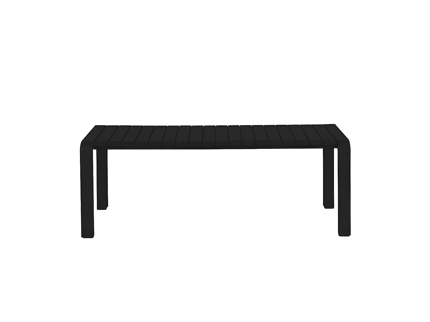 Vondel - Banc de jardin en métal 129,5x45cm - Noir