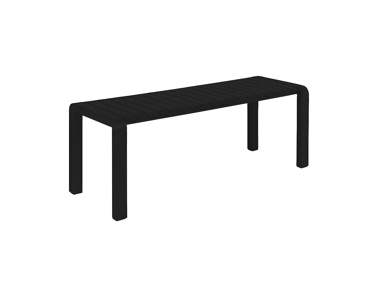Vondel - Banc de jardin en métal 129,5x45cm - Noir
