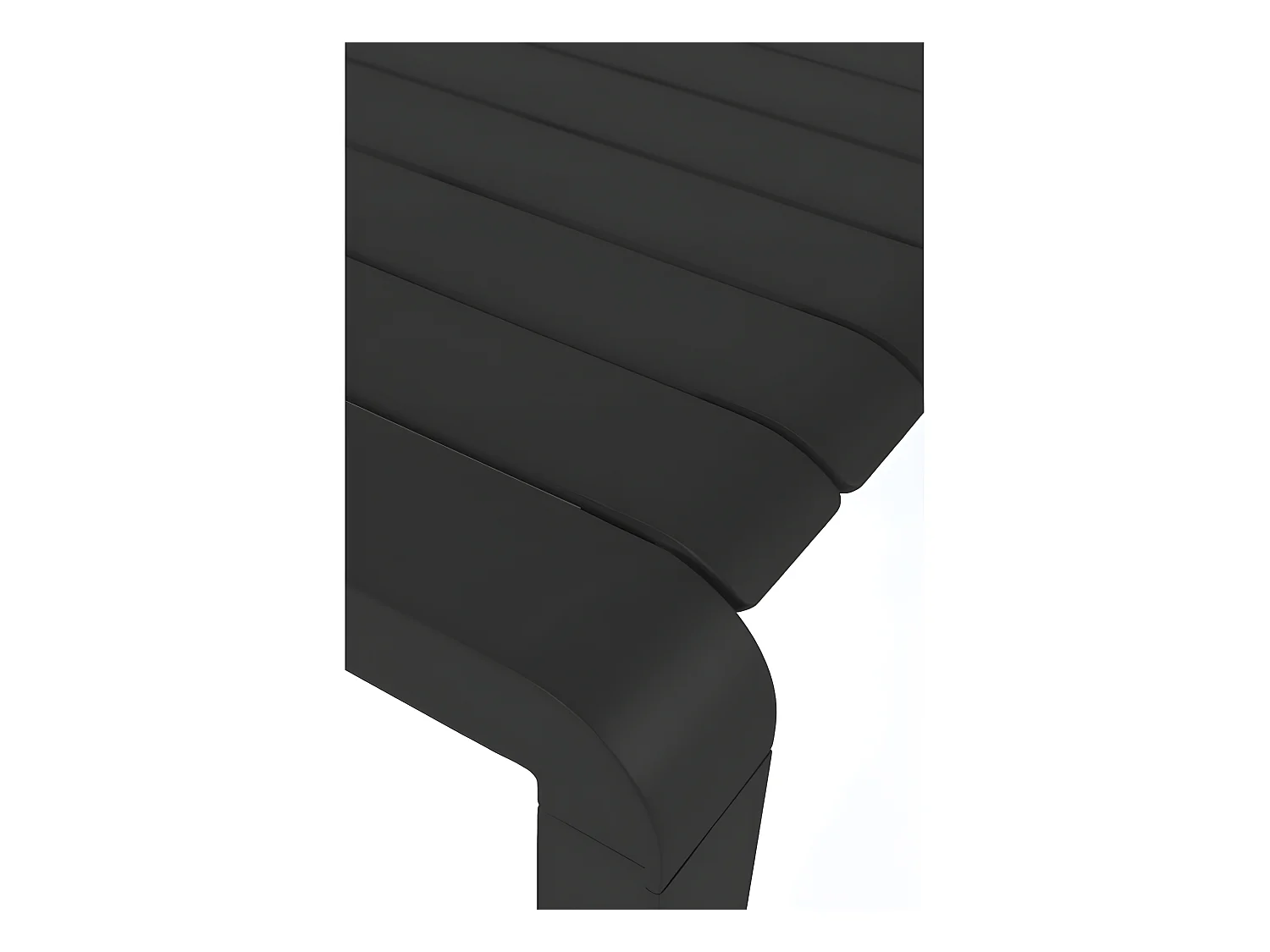 Vondel - Banc de jardin en métal 129,5x45cm - Noir