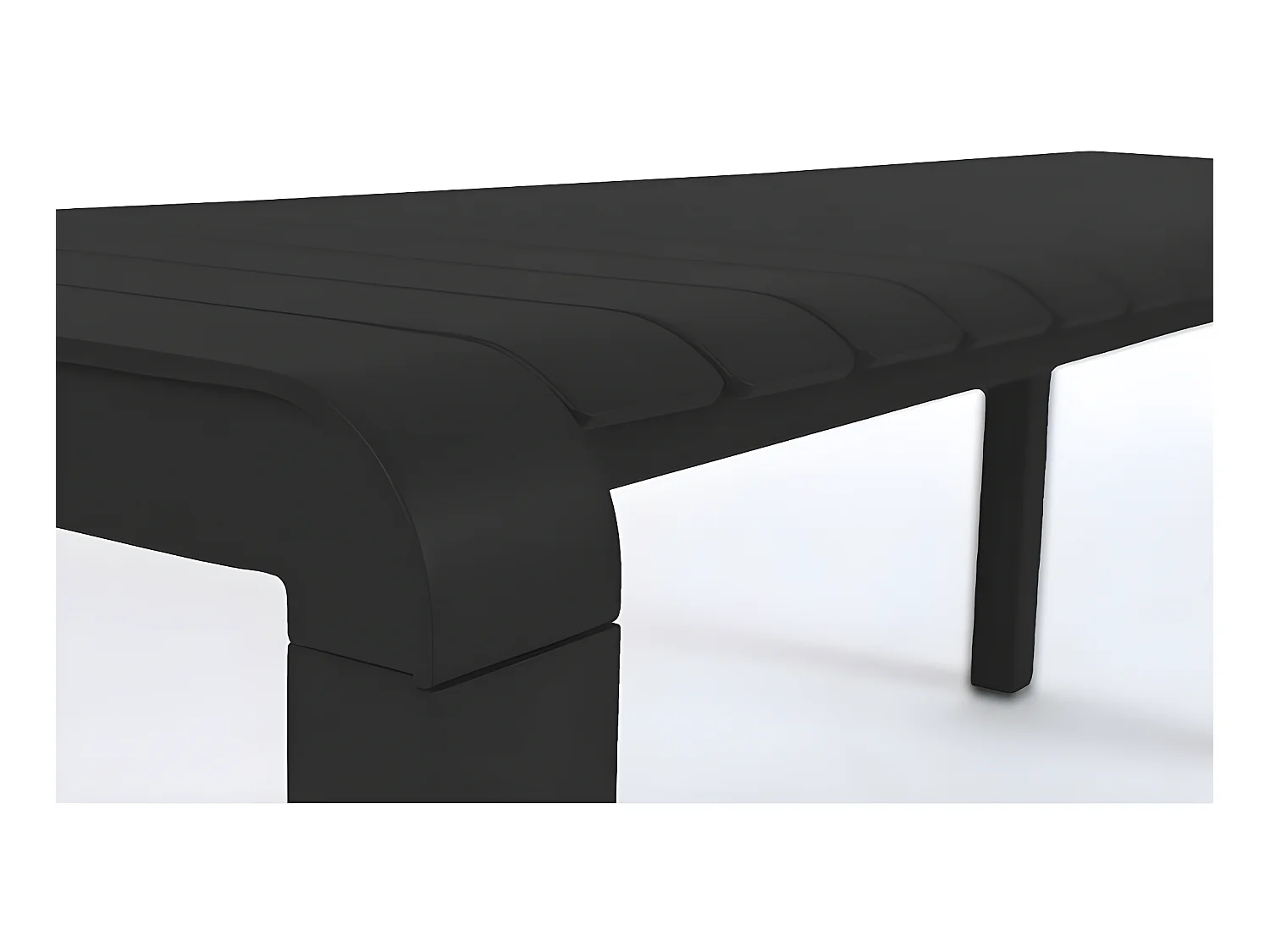 Vondel - Banc de jardin en métal 129,5x45cm - Noir