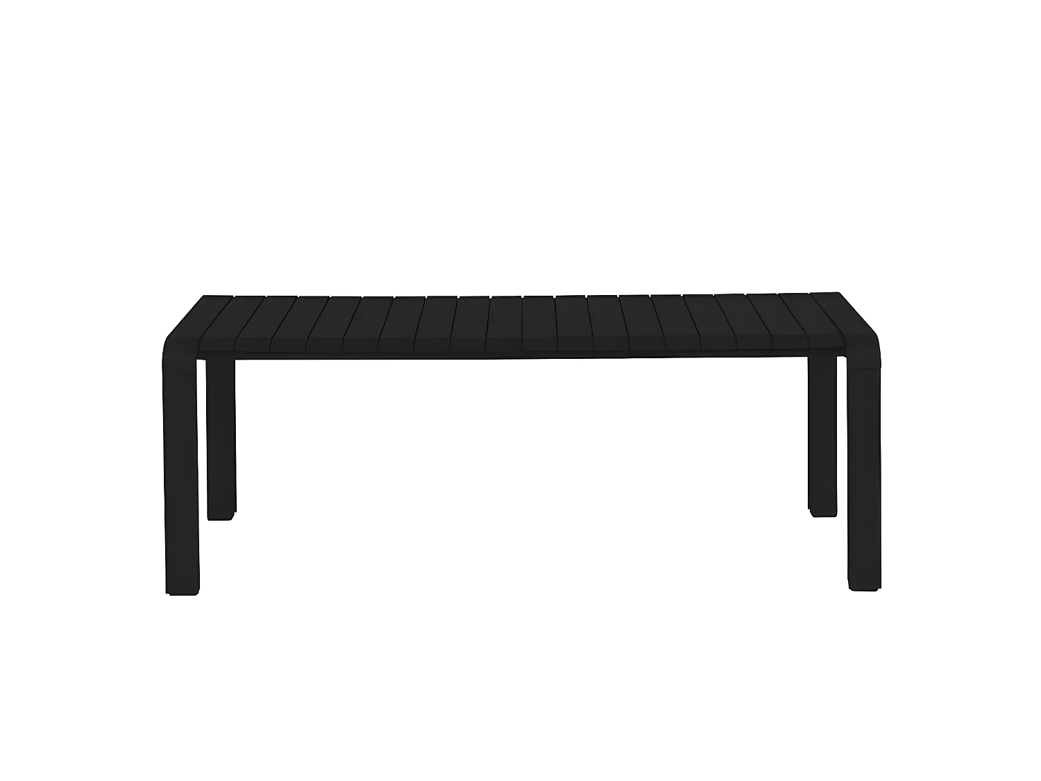 Vondel - Banc de jardin en métal 129,5x45cm - Noir