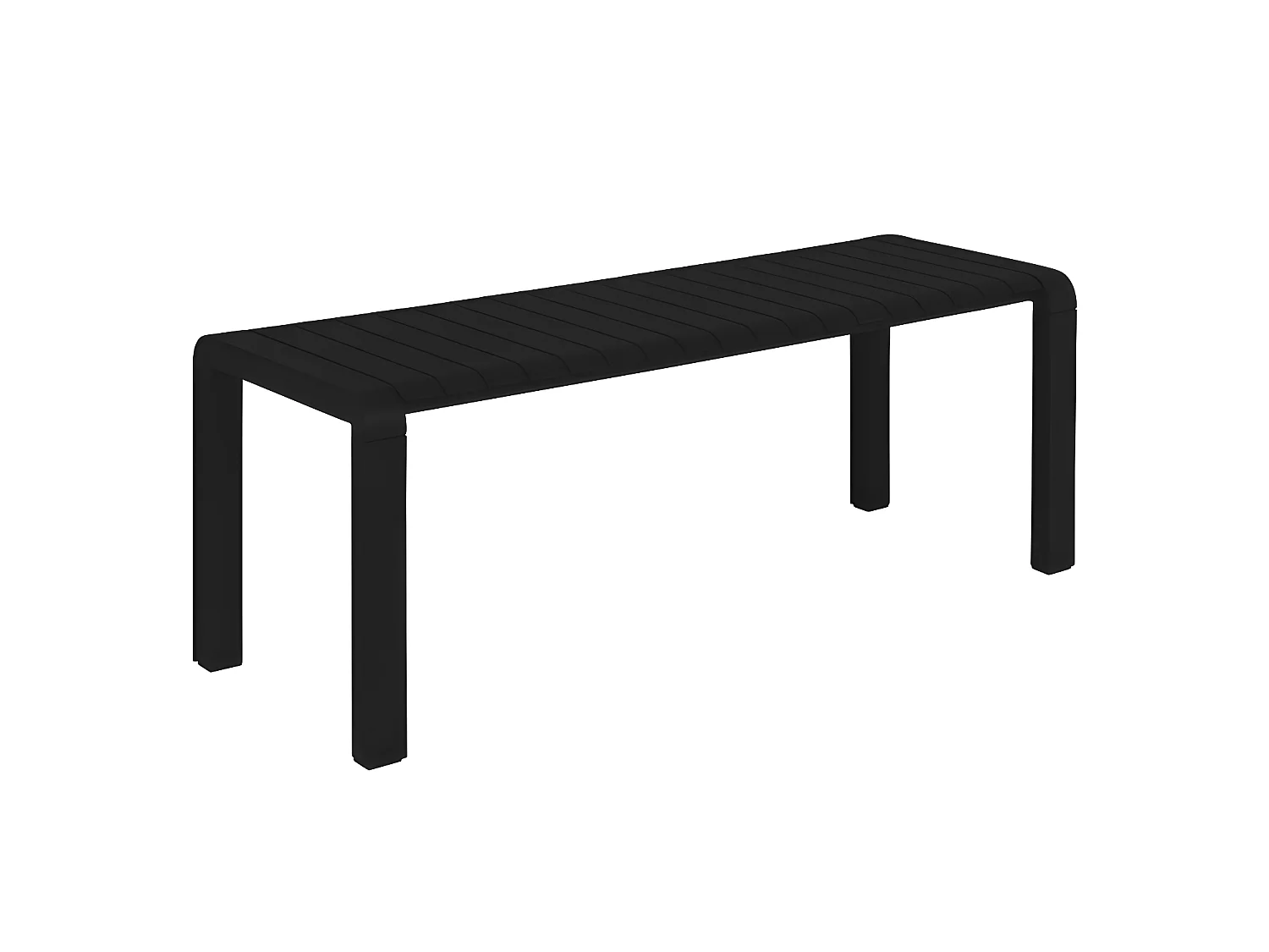 Vondel - Banc de jardin en métal 129,5x45cm - Noir