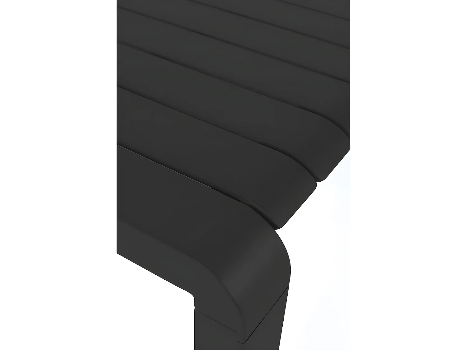 Vondel - Banc de jardin en métal 129,5x45cm - Noir