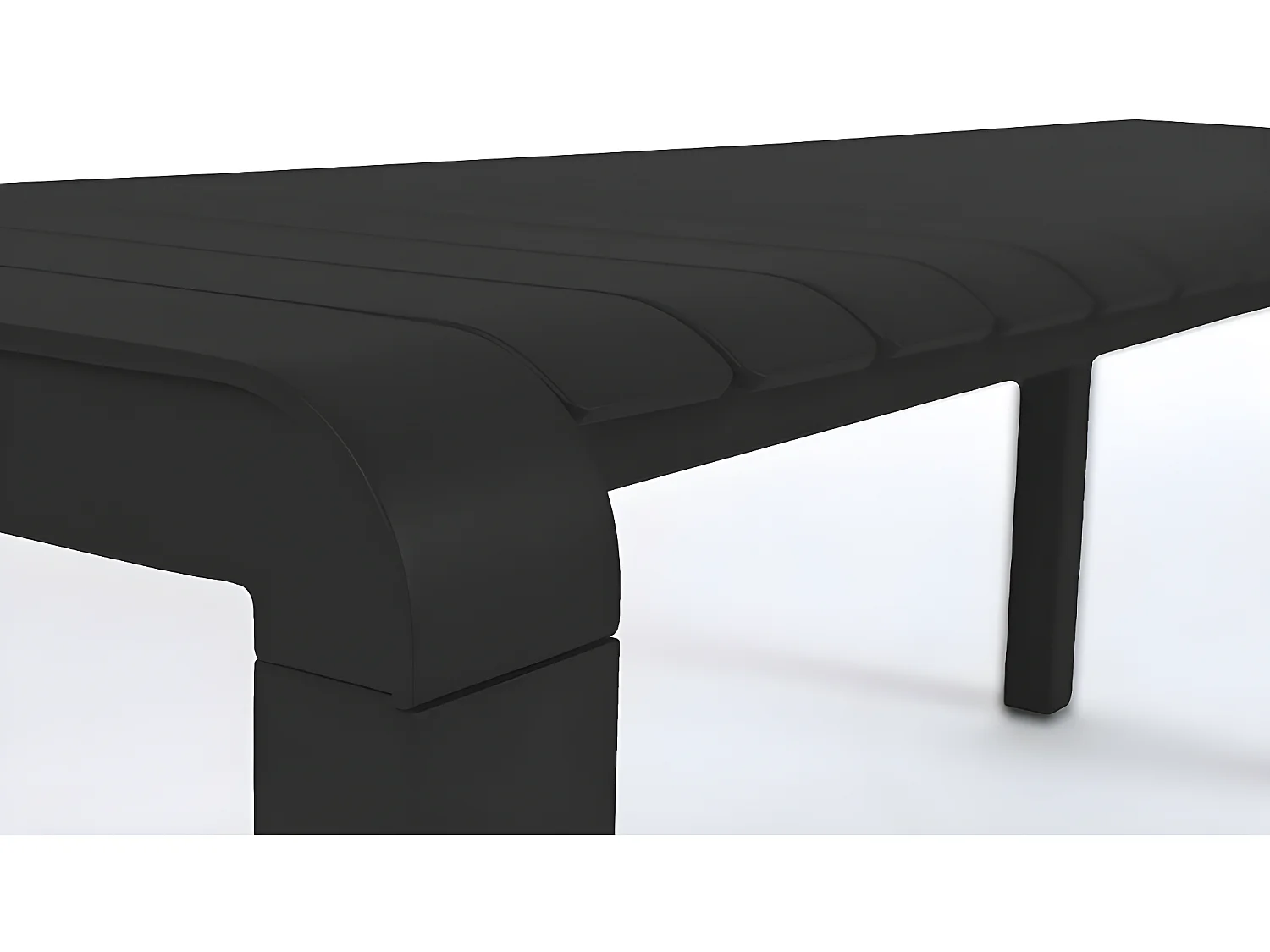 Vondel - Banc de jardin en métal 129,5x45cm - Noir
