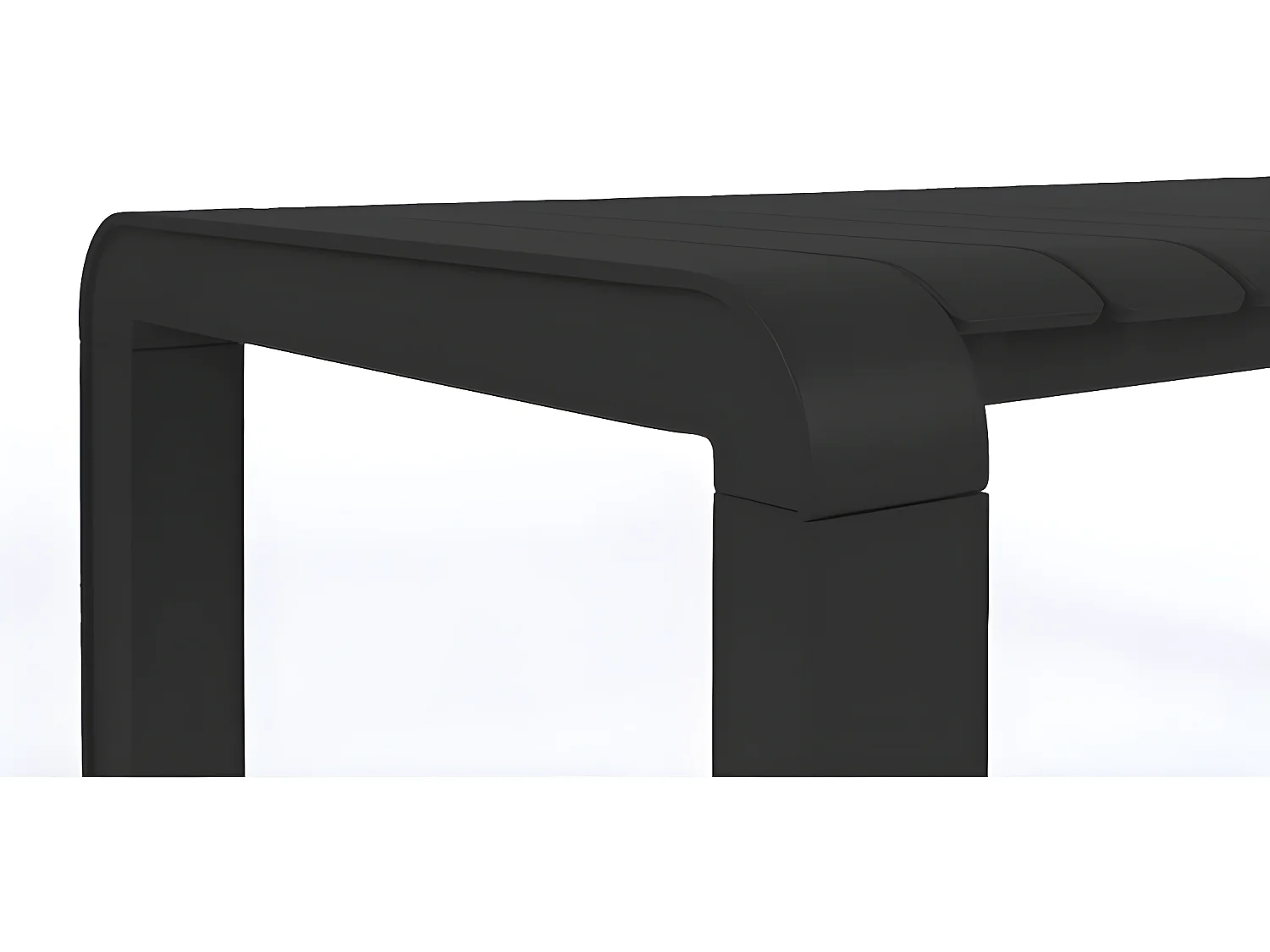 Vondel - Banc de jardin en métal 129,5x45cm - Noir