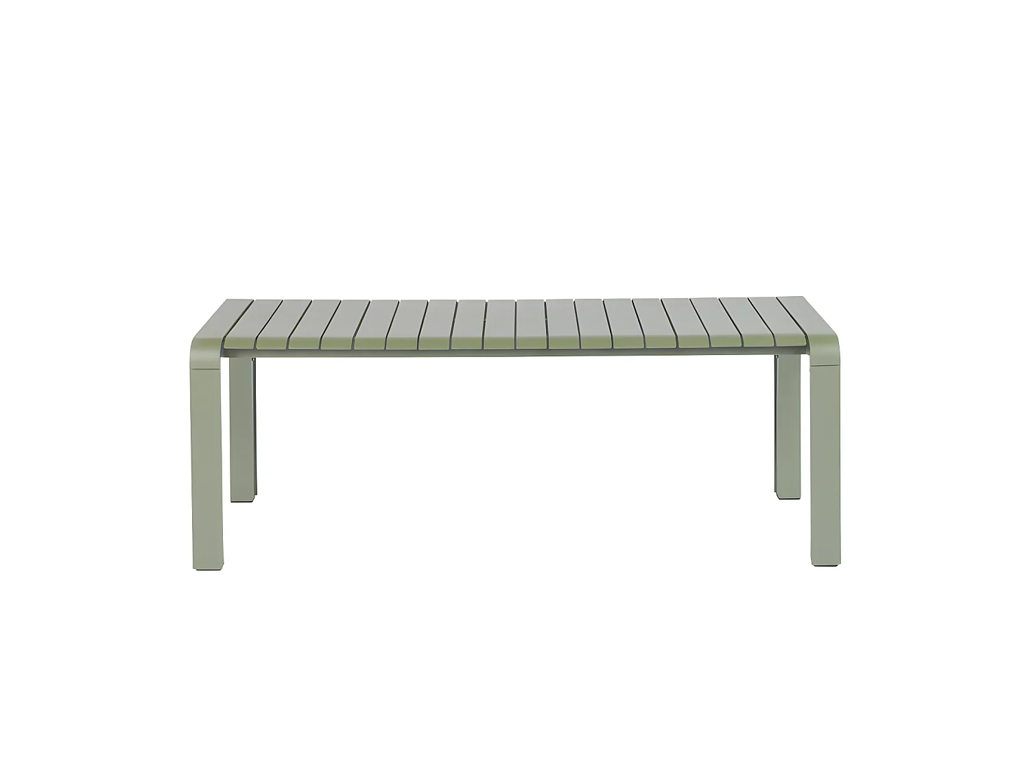 Vondel - Banc de jardin en métal 129,5x45cm - Vert de gris