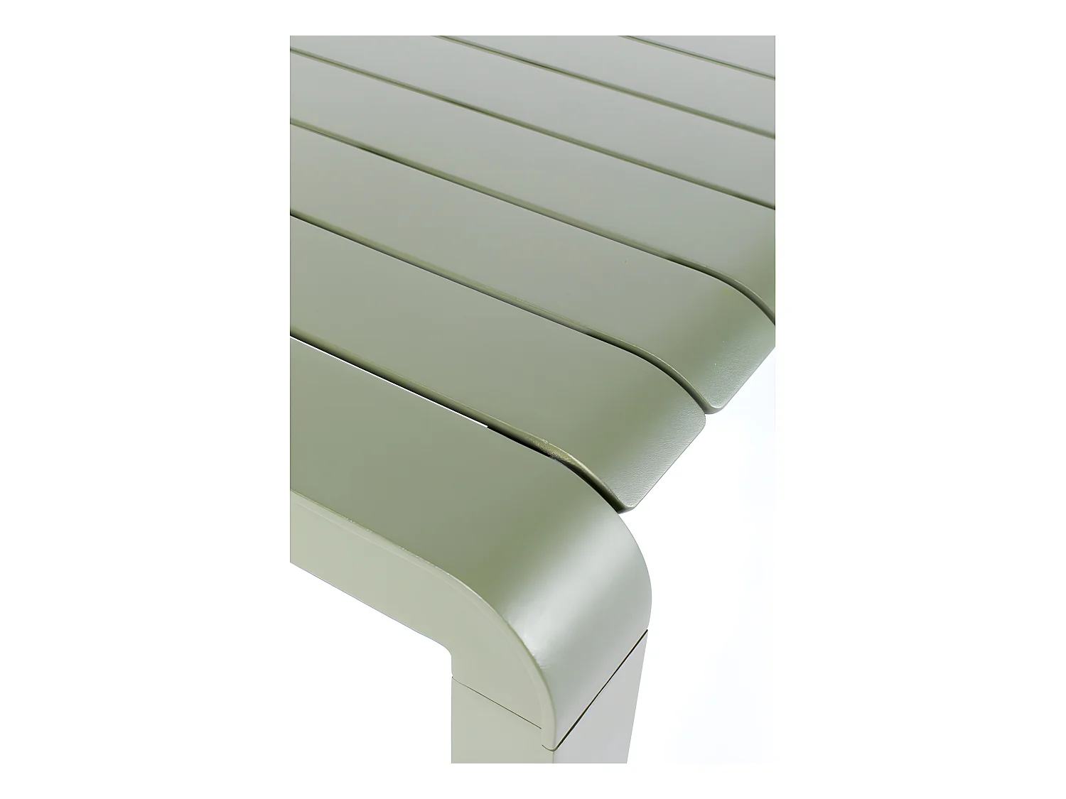 Vondel - Banc de jardin en métal 129,5x45cm - Vert de gris