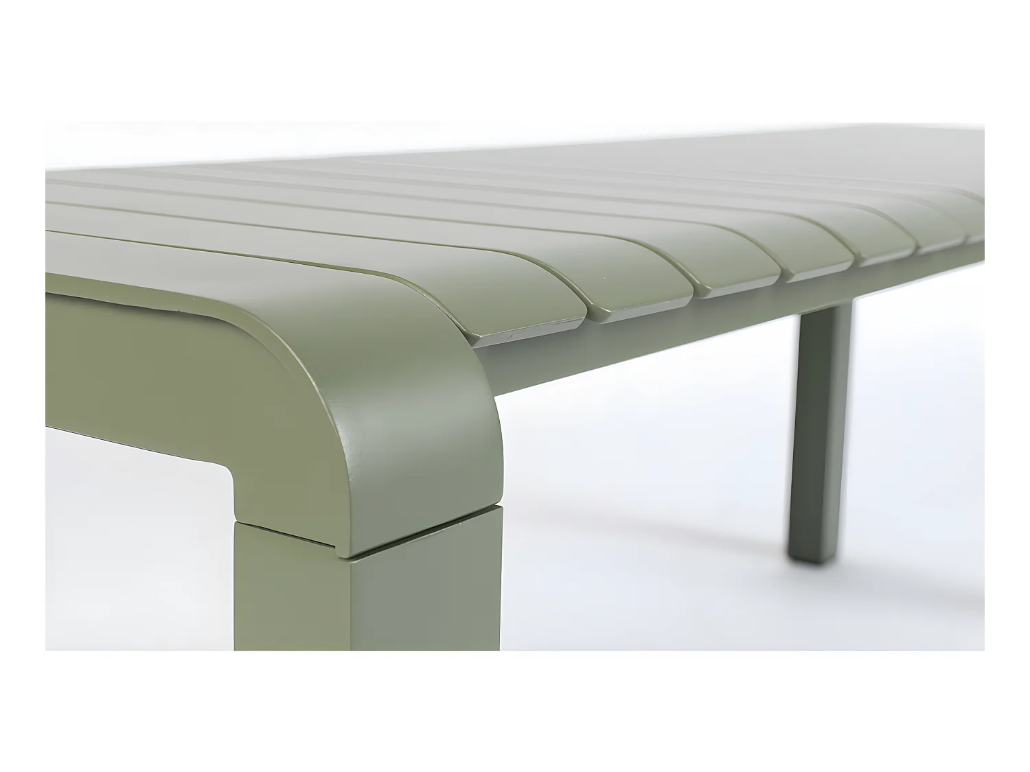 Vondel - Banc de jardin en métal 129,5x45cm - Vert de gris