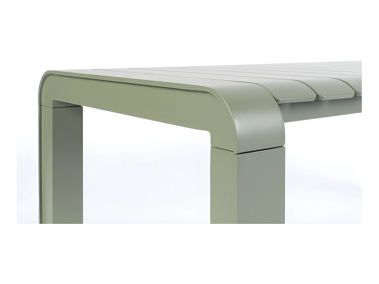 Vondel - Banc de jardin en métal 129,5x45cm - Vert de gris