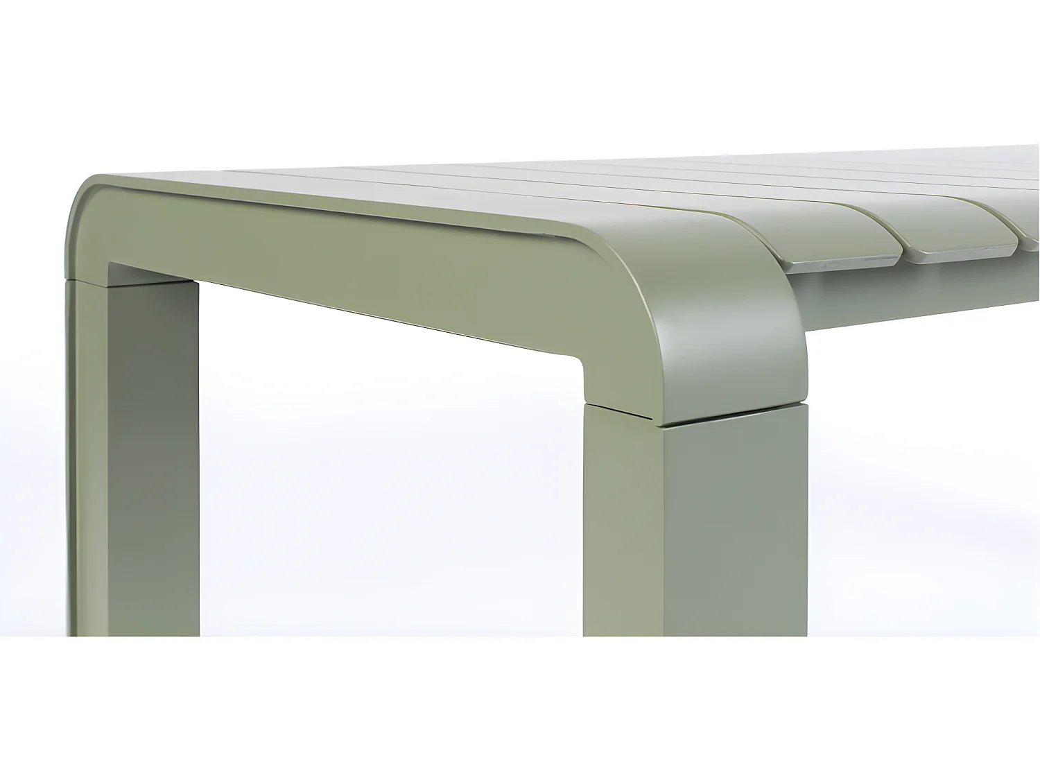 Vondel - Banc de jardin en métal 129,5x45cm - Vert de gris