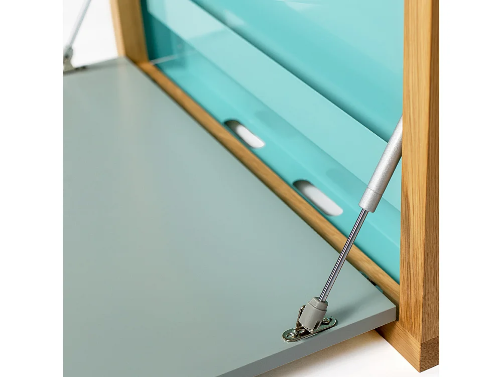 Brenta - Bureau mural contemporain - Turquoise