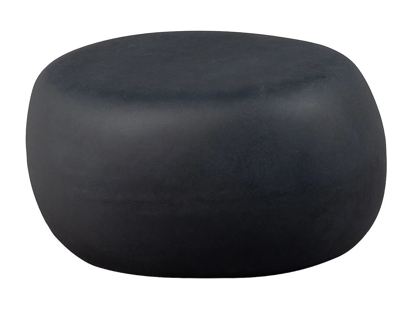 PEBBLE - Table basse en fibre de terre cuite aspect béton gris foncé