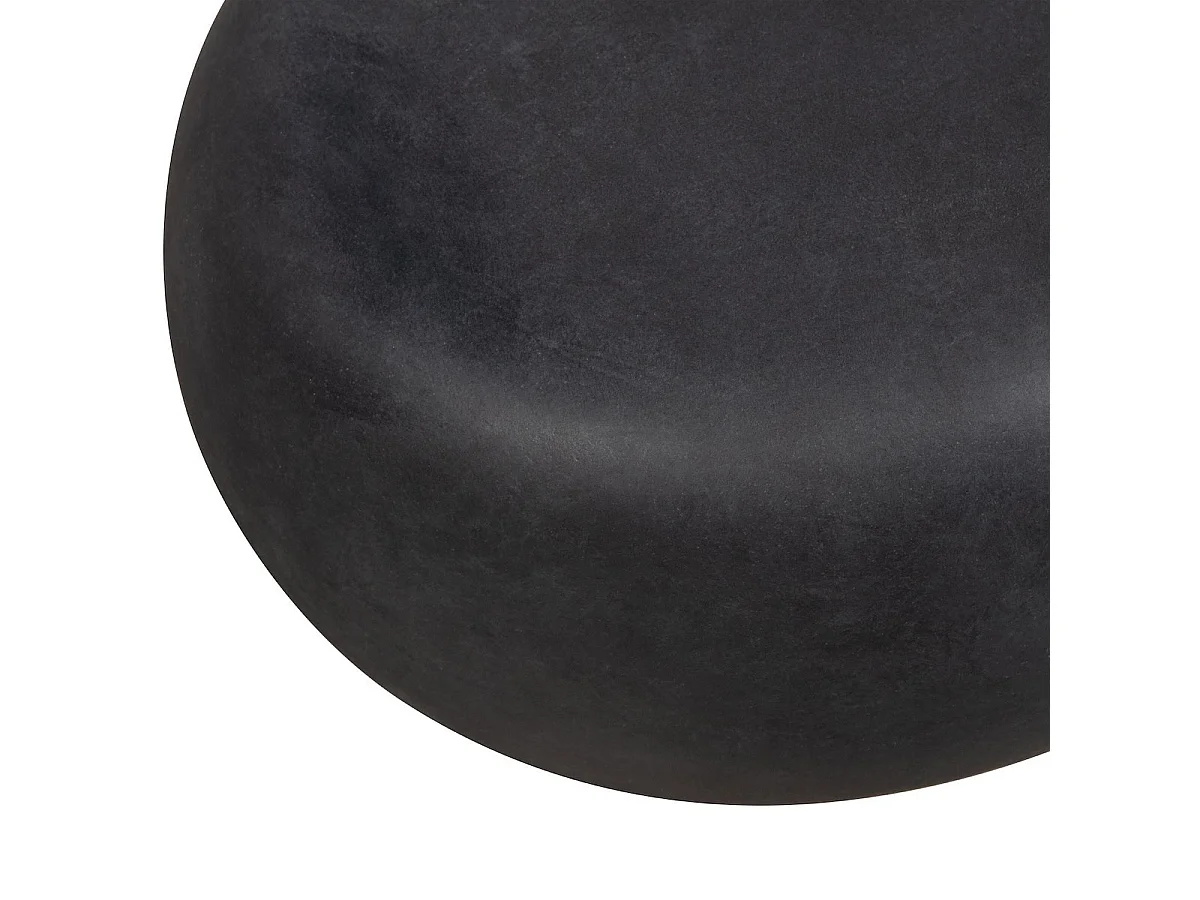 PEBBLE - Table basse en fibre de terre cuite aspect béton gris foncé