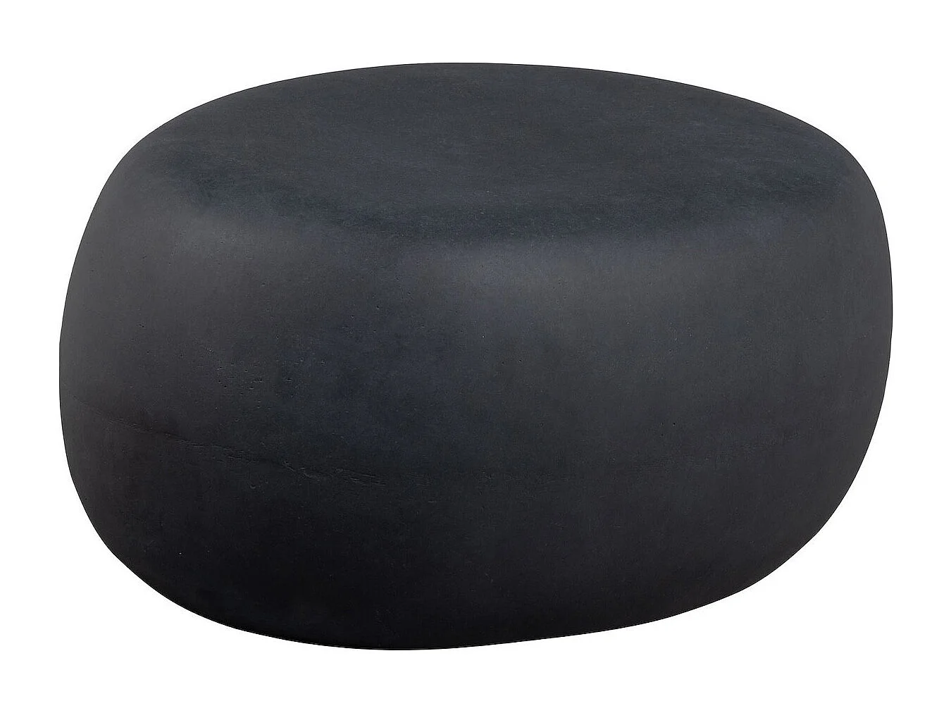 PEBBLE - Table basse en fibre de terre cuite aspect béton gris foncé