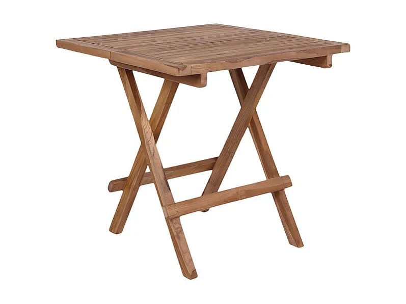 Bilbao - Table basse de jardin carrée en teck - Couleur - Bois clair