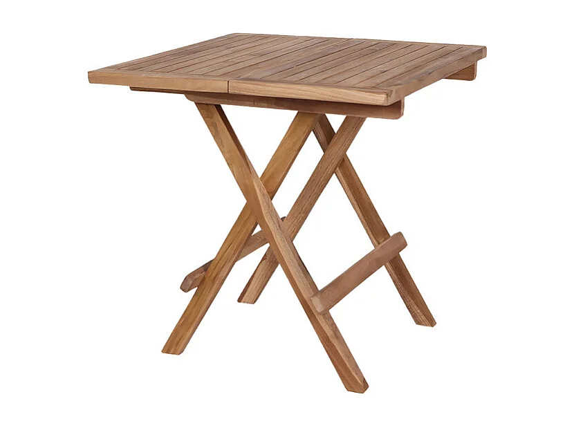 Bilbao - Table basse de jardin carrée en teck - Couleur - Bois clair