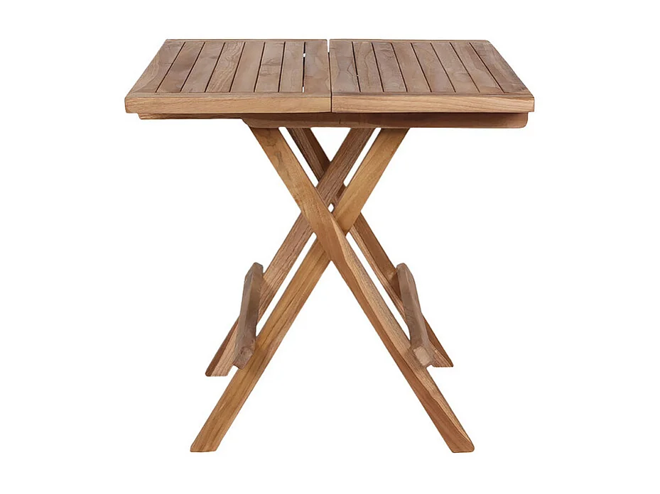 Bilbao - Table basse de jardin carrée en teck - Couleur - Bois clair