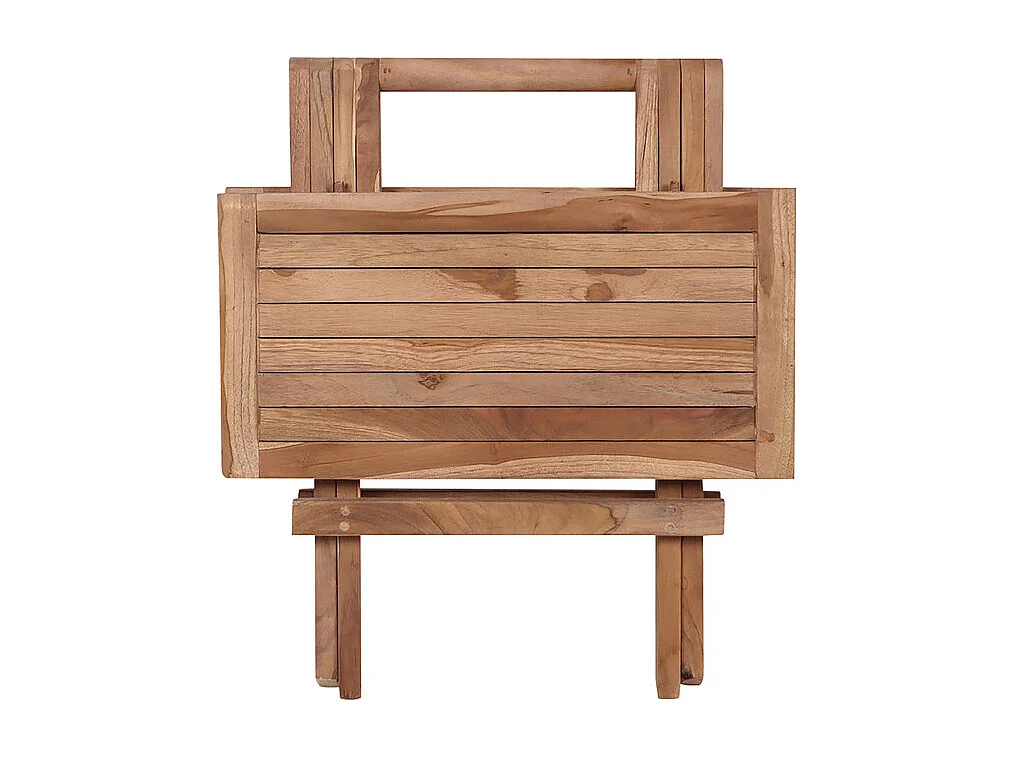 Bilbao - Table basse de jardin carrée en teck - Couleur - Bois clair