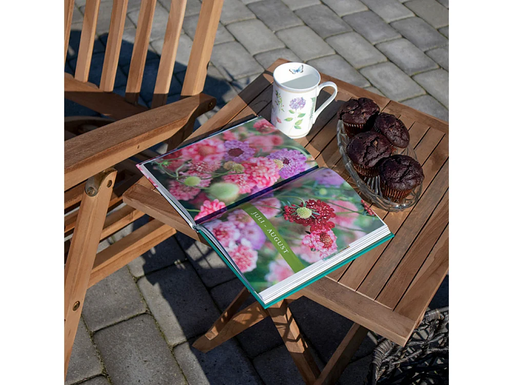 Bilbao - Table basse de jardin carrée en teck - Couleur - Bois clair