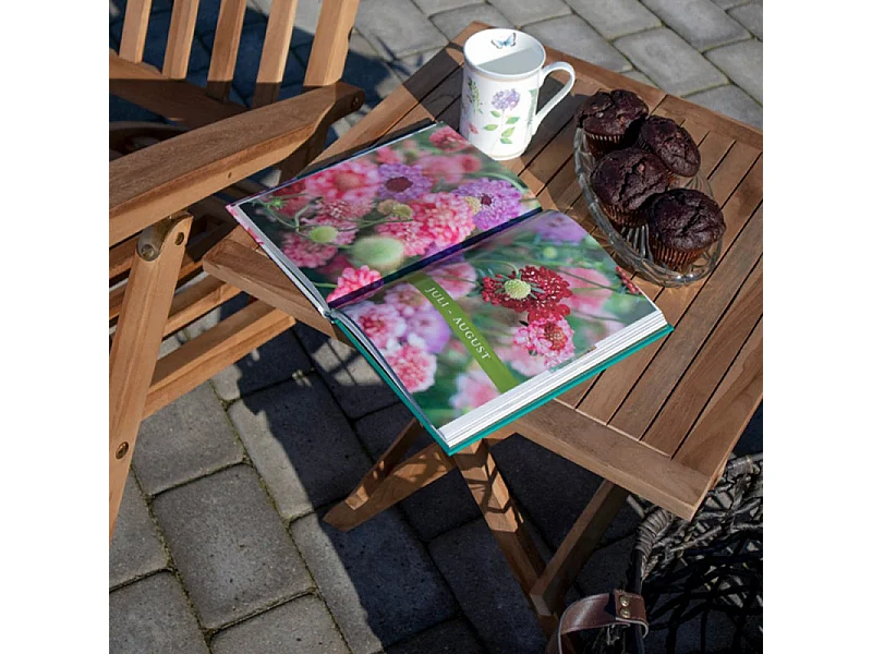 Bilbao - Table basse de jardin carrée en teck - Couleur - Bois clair