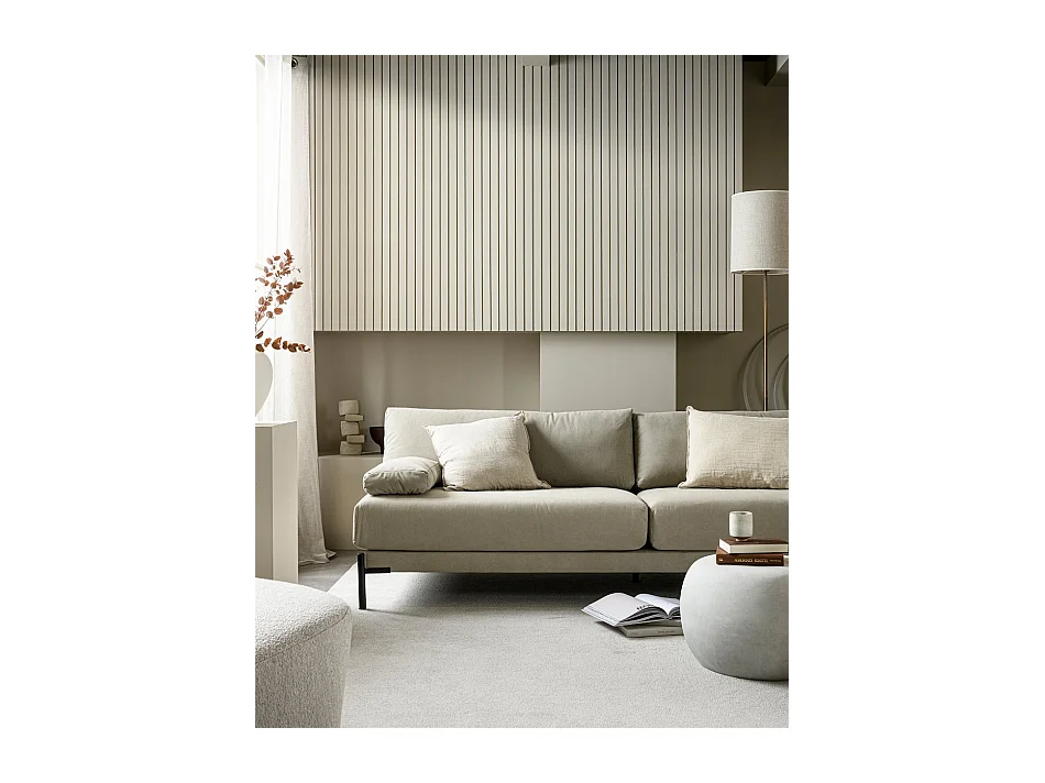 PEBBLE - Table d'appoint en fibre de terre cuite aspect béton