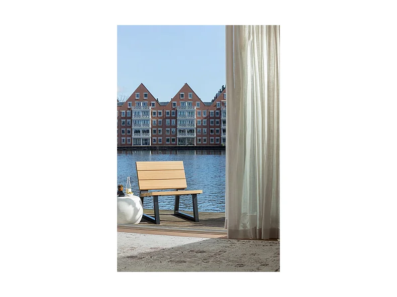 PEBBLE - Table d'appoint en fibre de terre cuite aspect béton