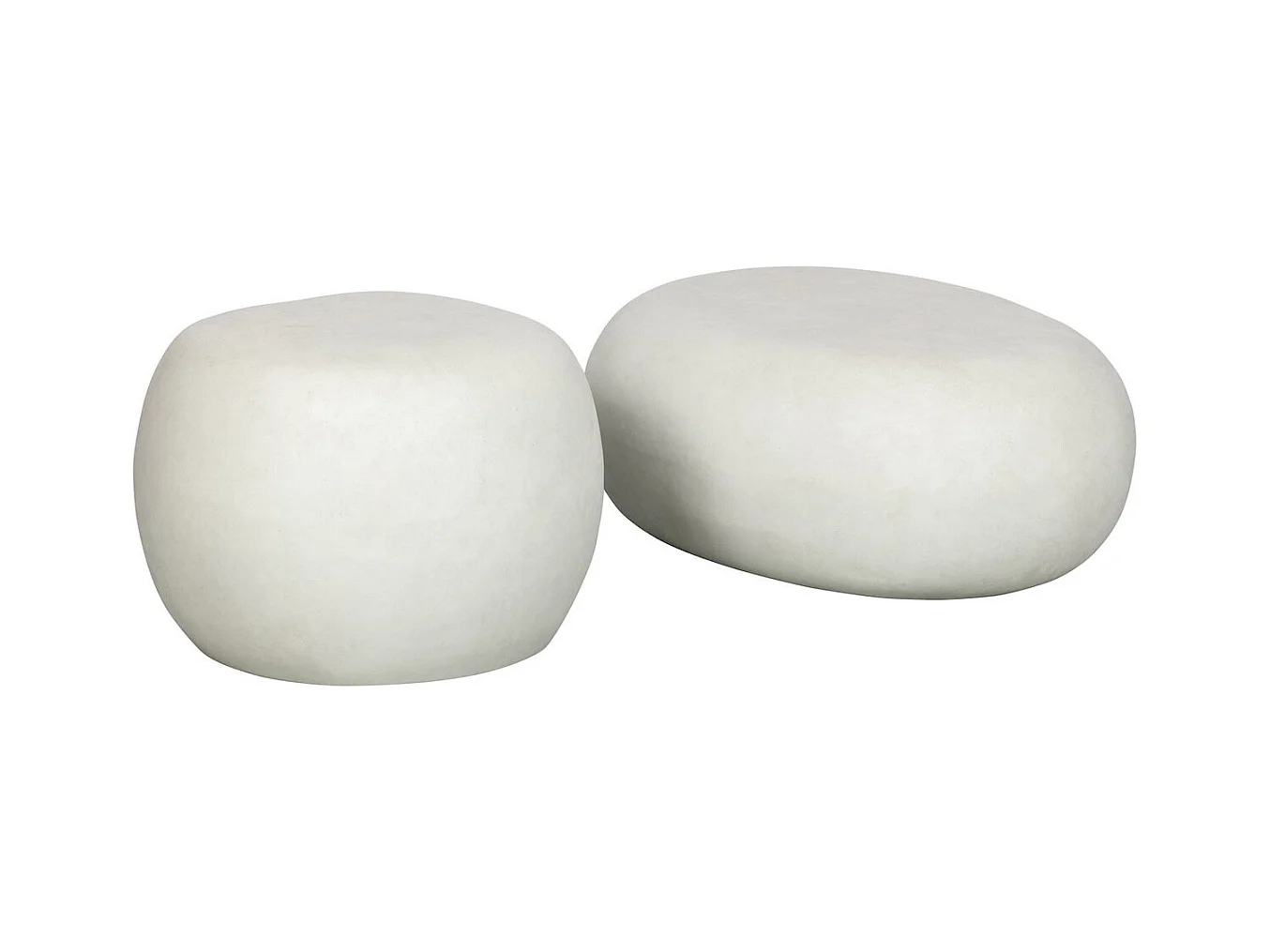 PEBBLE - Table d'appoint en fibre de terre cuite aspect béton