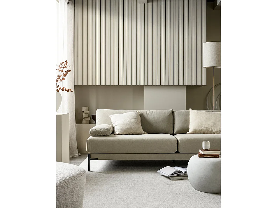 PEBBLE - Table d'appoint en fibre de terre cuite aspect béton