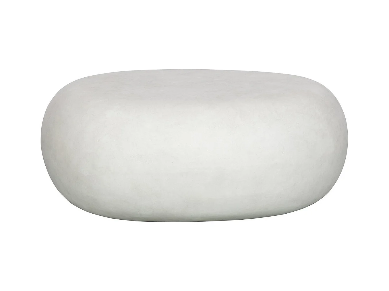 PEBBLE - Table basse en fibre de terre cuite au style béton blanc