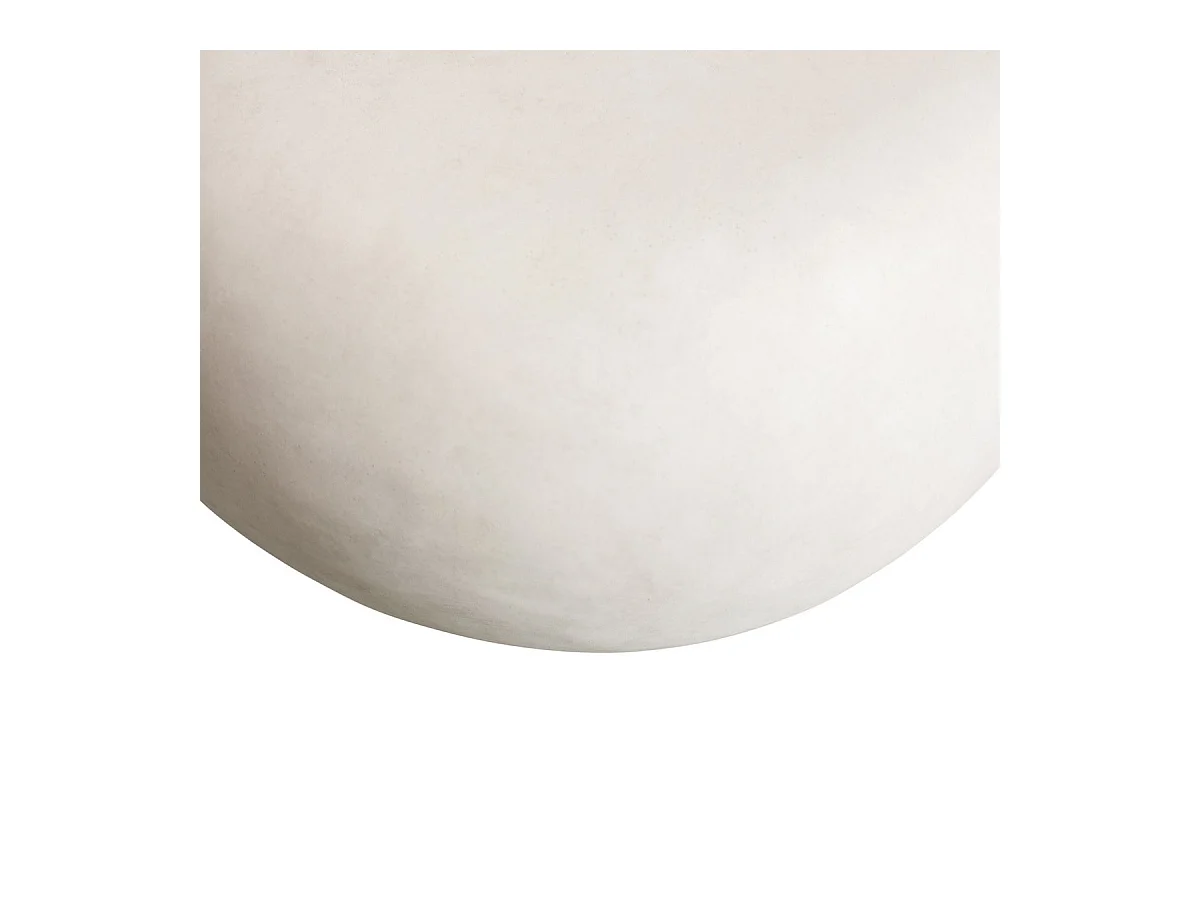 PEBBLE - Table basse en fibre de terre cuite au style béton blanc