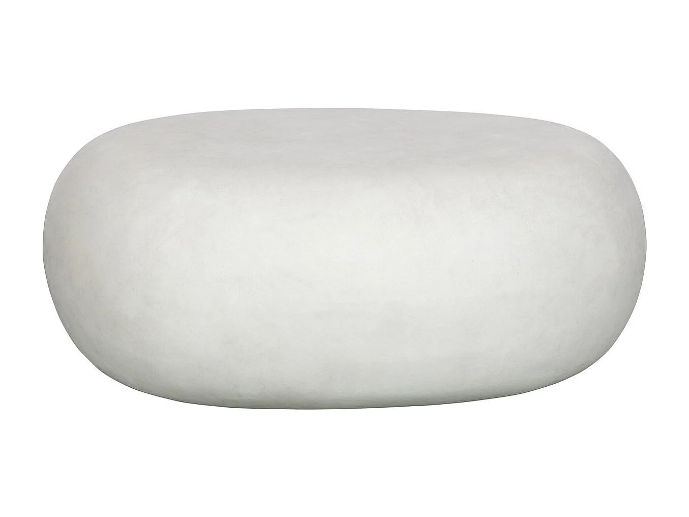PEBBLE - Table basse en fibre de terre cuite au style béton blanc