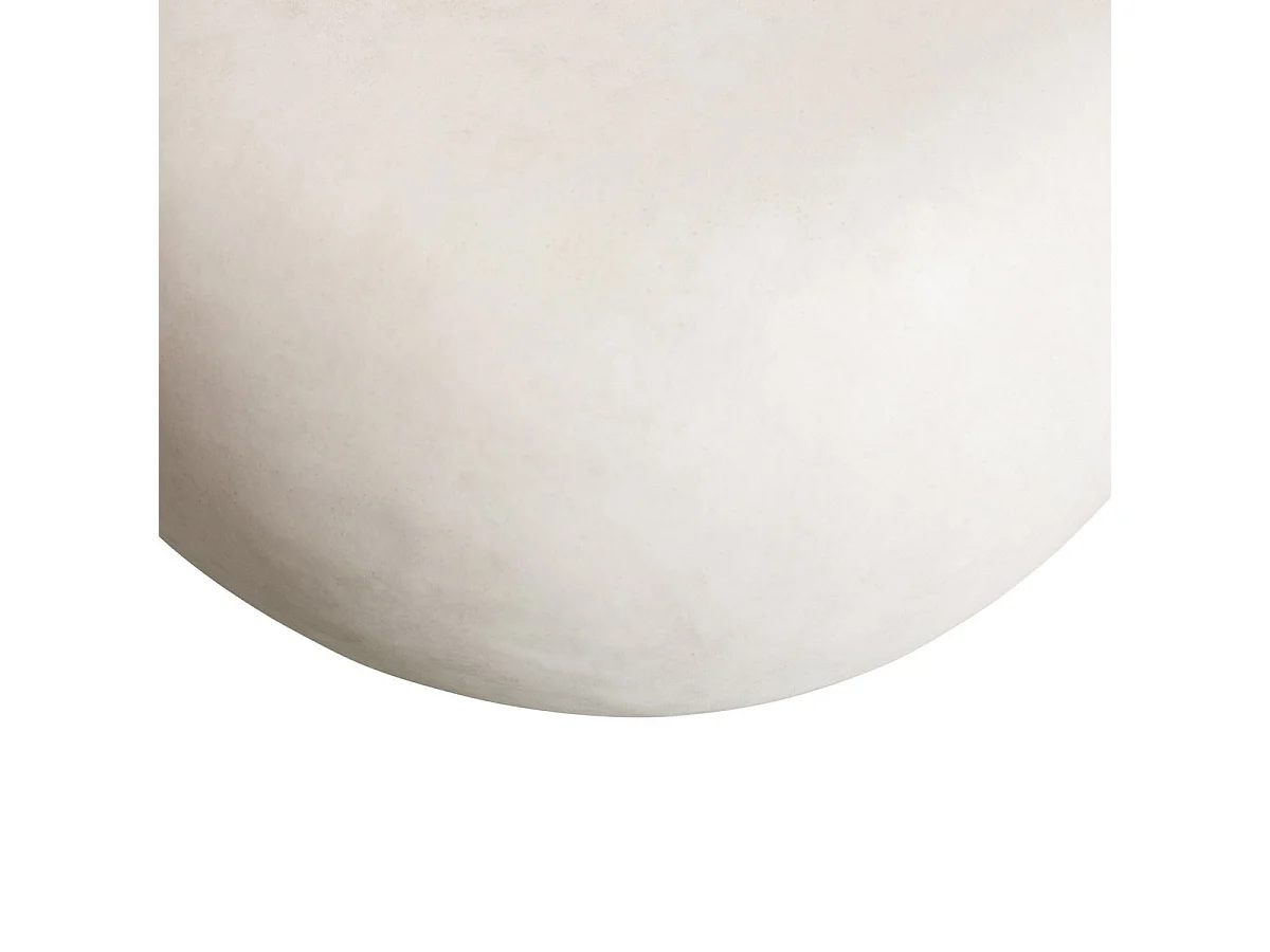 PEBBLE - Table basse en fibre de terre cuite au style béton blanc
