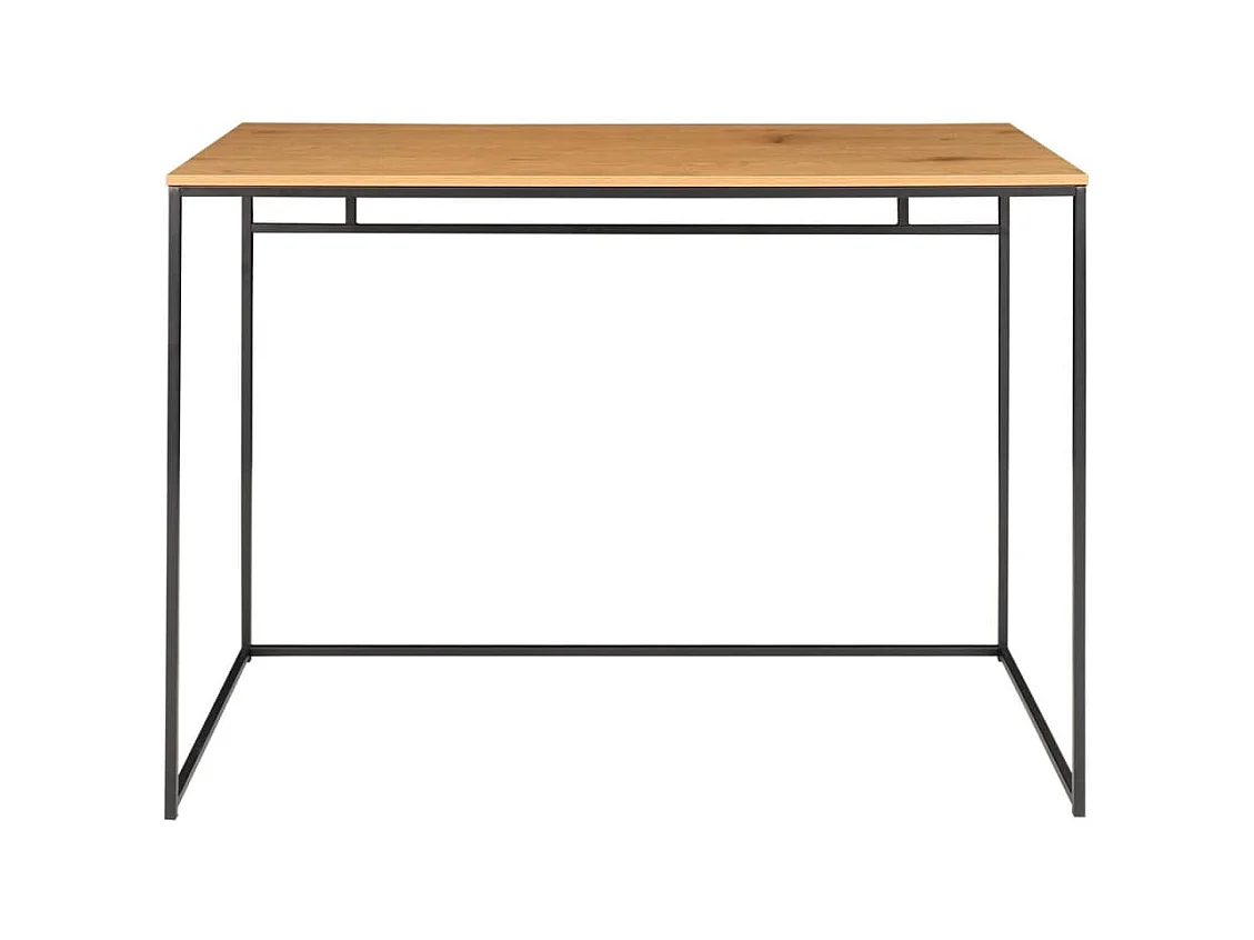 Escritorio Vita negro, decoración roble.