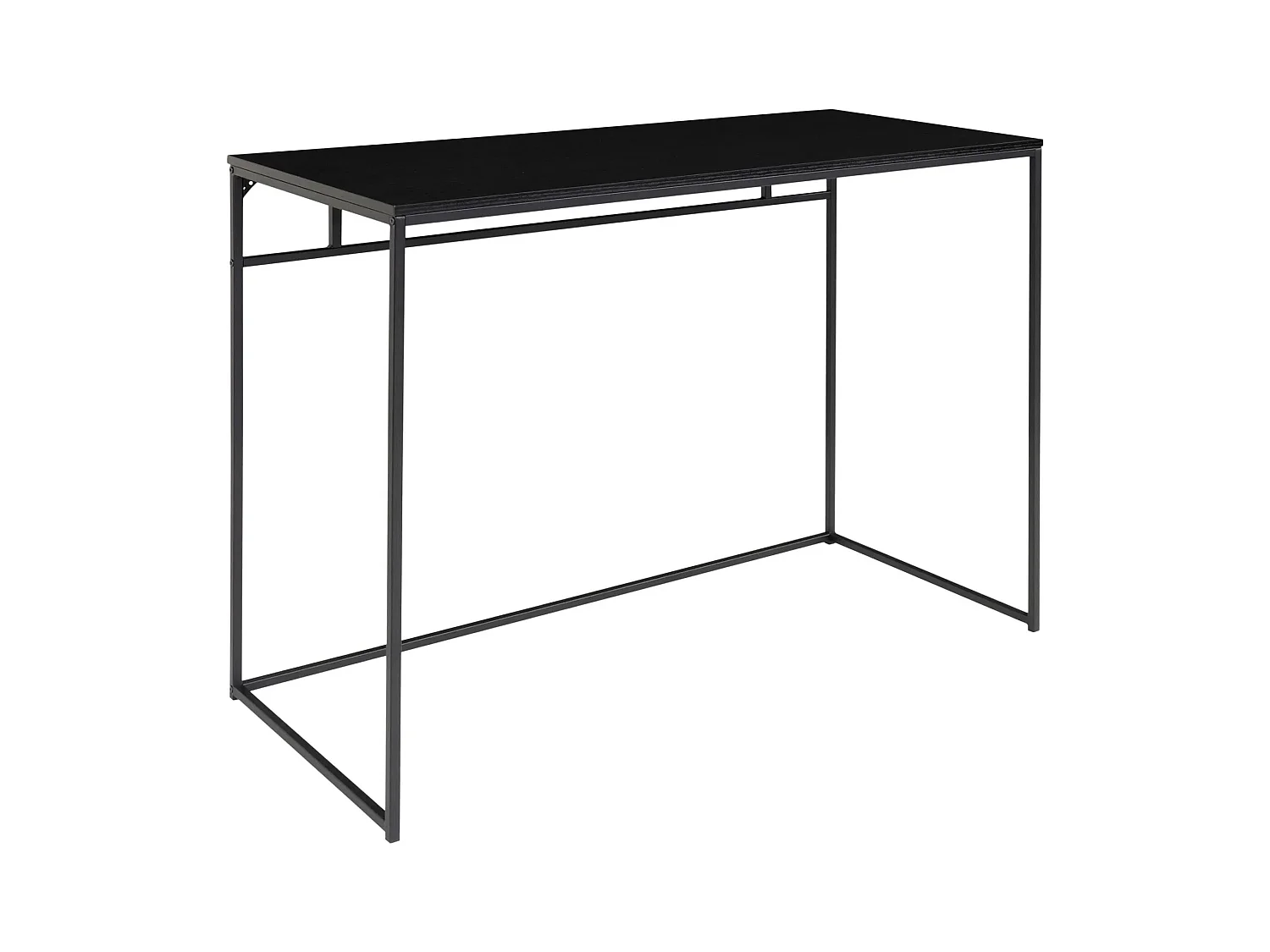 Escritorio Vita negro, decoración roble.