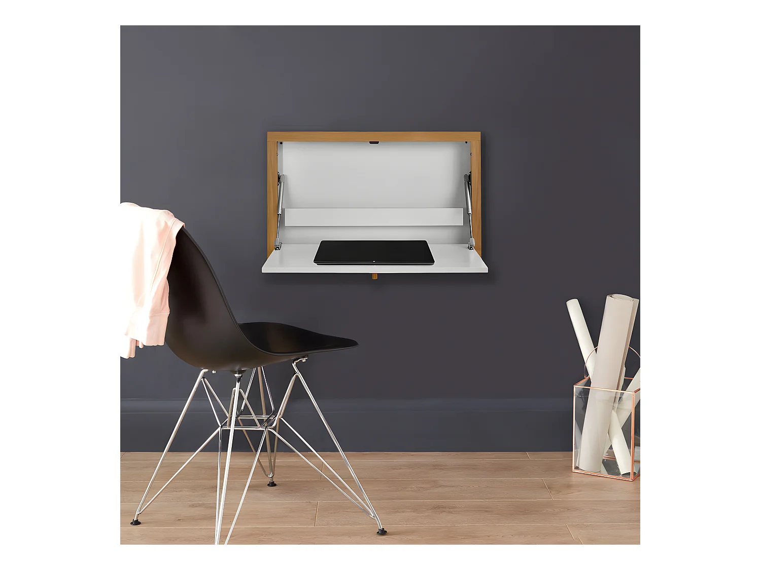 Brenta - Bureau mural contemporain - Blanc