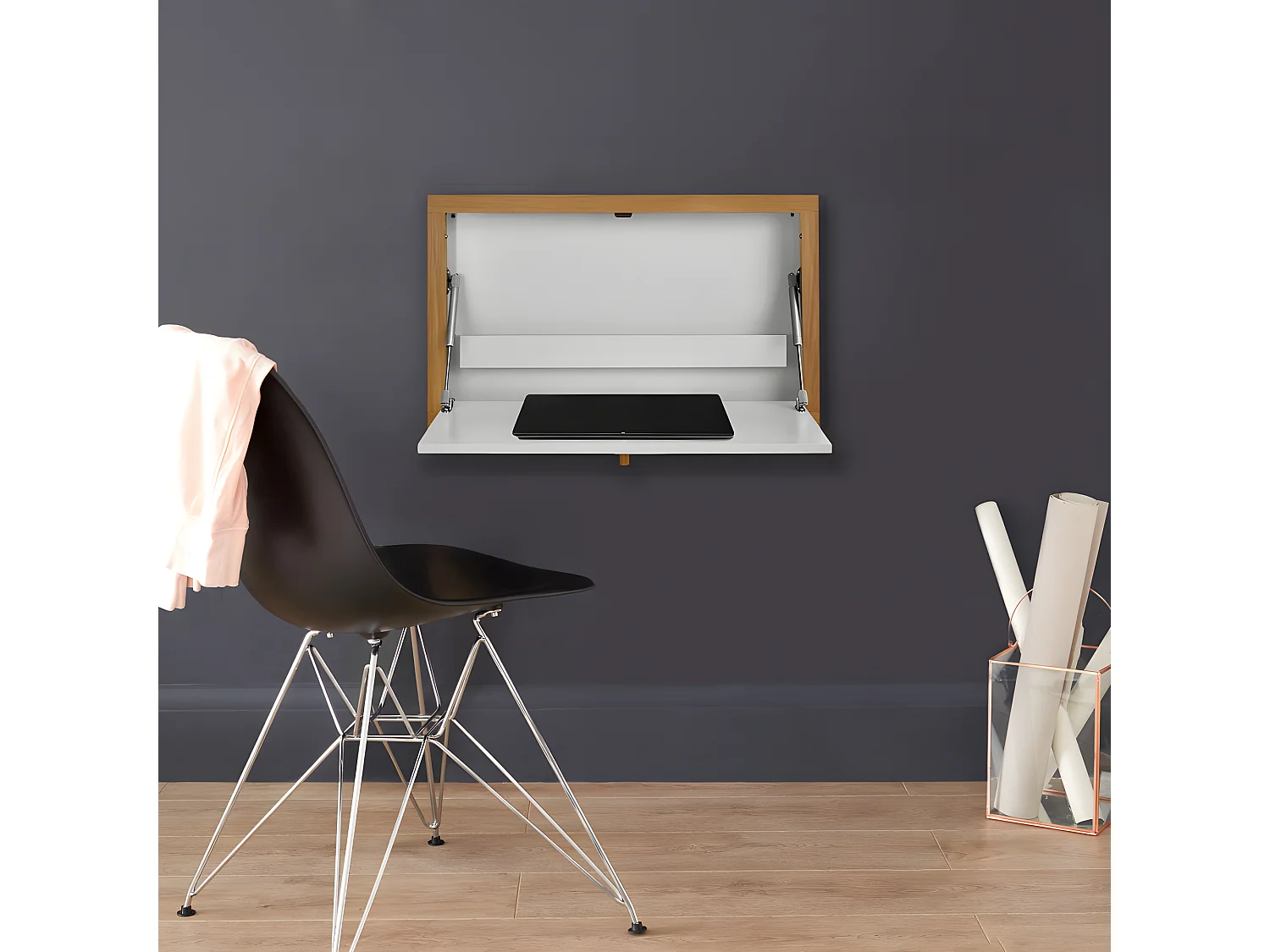 Brenta - Bureau mural contemporain - Blanc