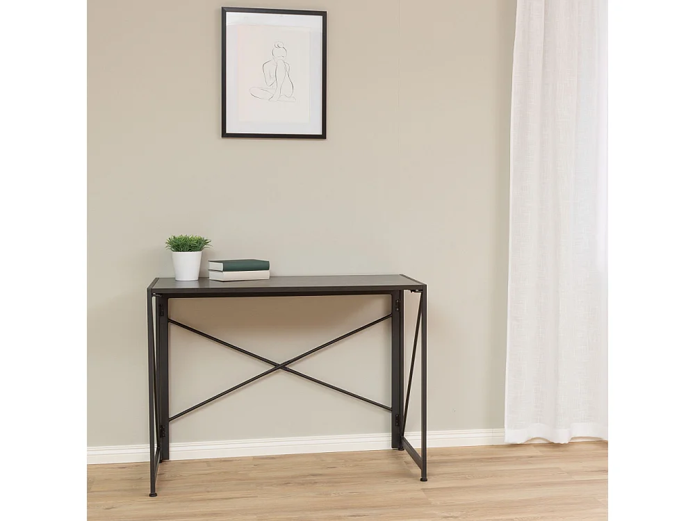 Fold - Bureau pliant en métal L100cm - Noir