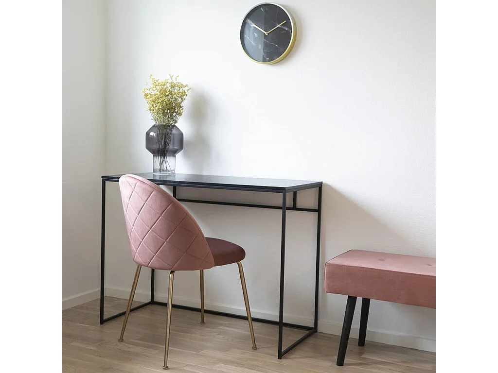 Bureau VITA - Bois naturel ou métal noir-Noir