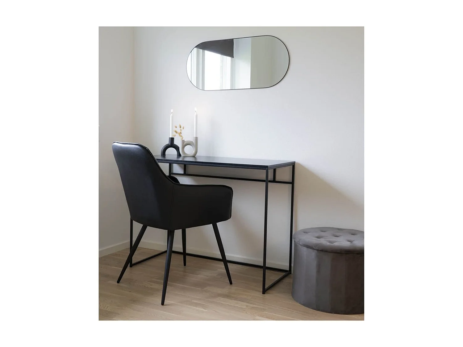 Bureau VITA - Bois naturel ou métal noir-Noir