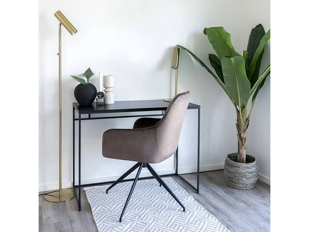 Bureau VITA - Bois naturel ou métal noir-Noir