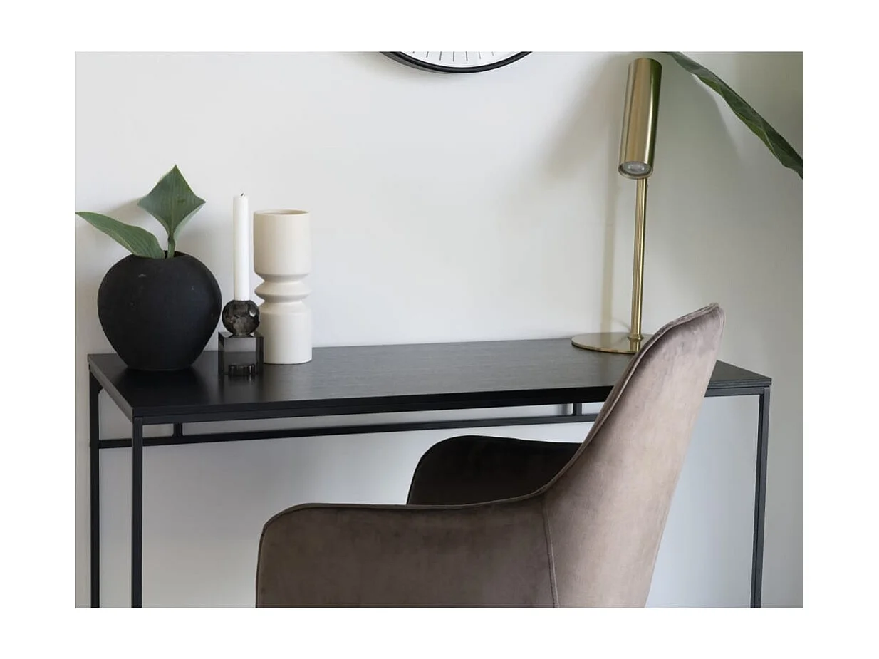 Bureau VITA - Bois naturel ou métal noir-Noir