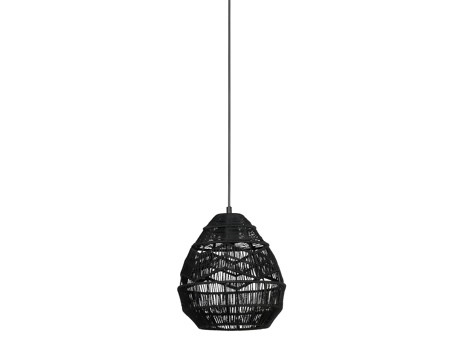 Adelaide - Suspension en corde ø25cm - Noir