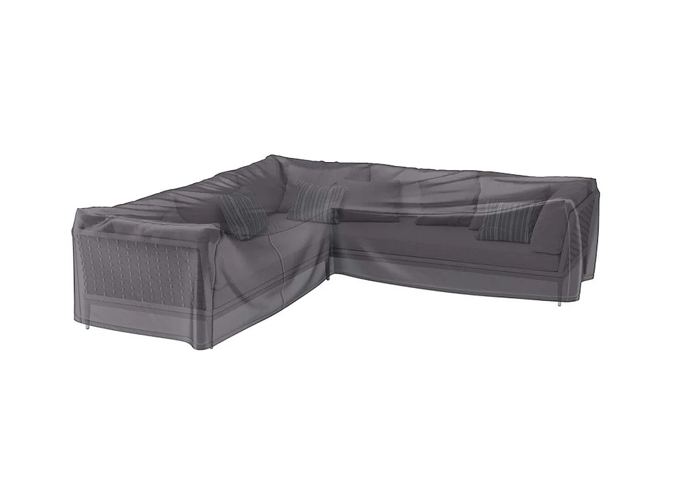 Housse de protection respirante pour ensemble de mobilier extérieur Pour ensemble mobilier angle 255x255x100xH70 cm