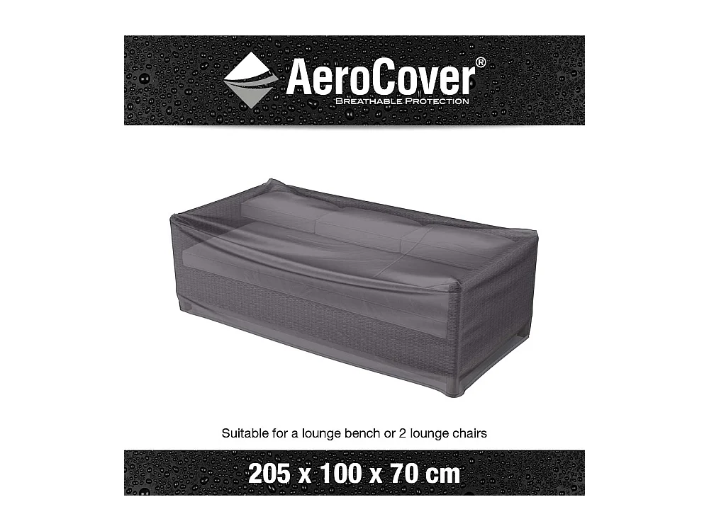 Housse de protection respirante pour banc de jardin Pour banc 205x100xH70 cm