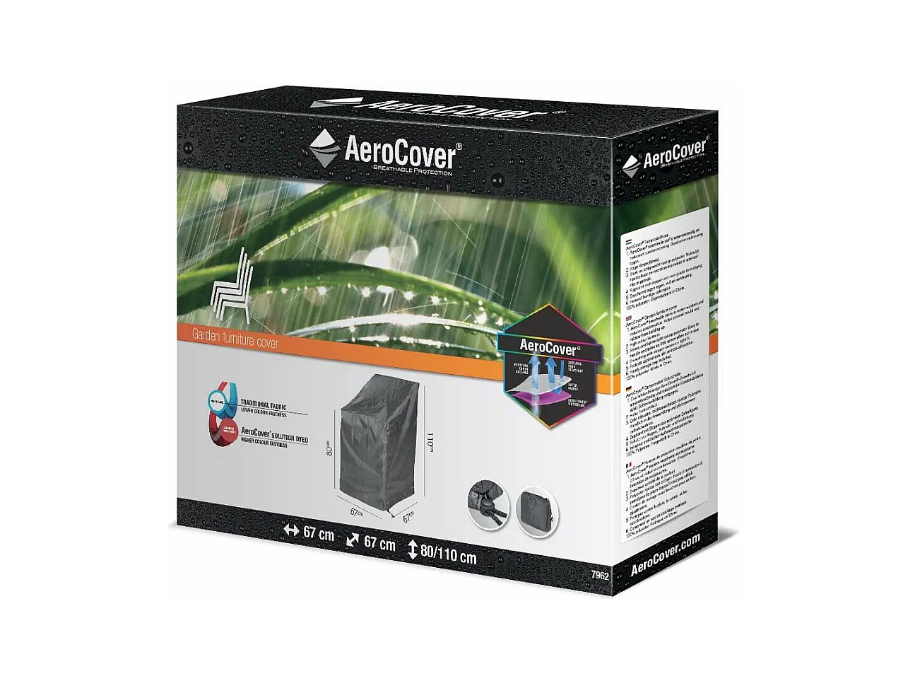 Housse de protection respirante pour pile de chaises de jardin