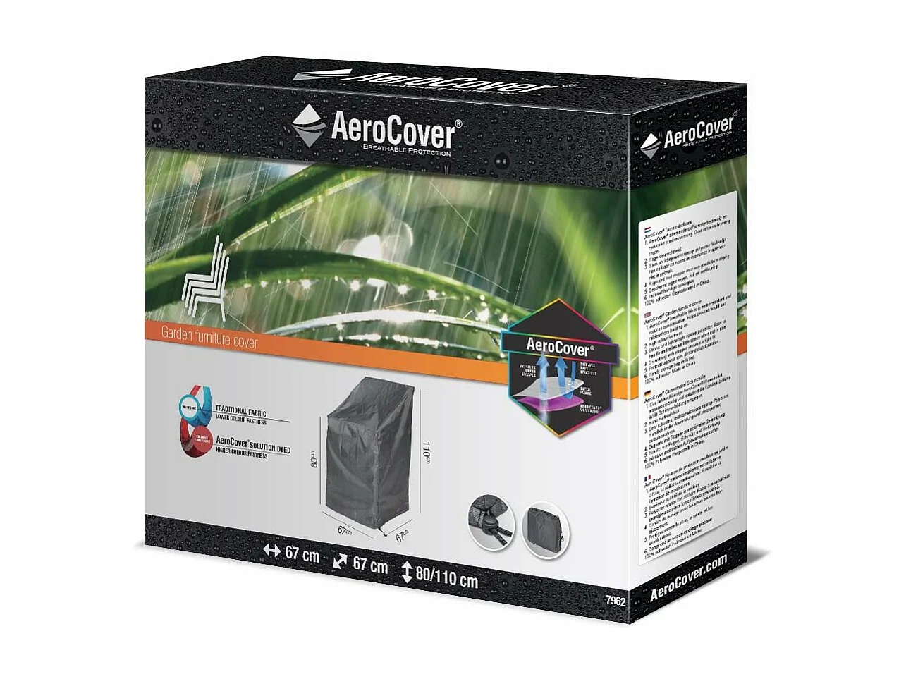 Housse de protection respirante pour pile de chaises de jardin