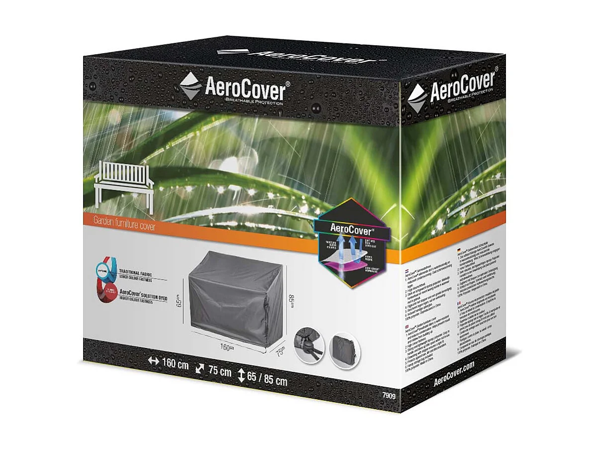 Housse de protection respirante pour banc de jardin Pour banc 160x75x65/85 cm