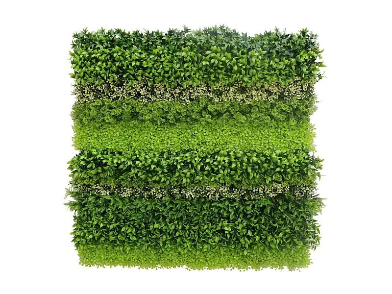 Mur végétal en plastique 1 m x 1 m Nature