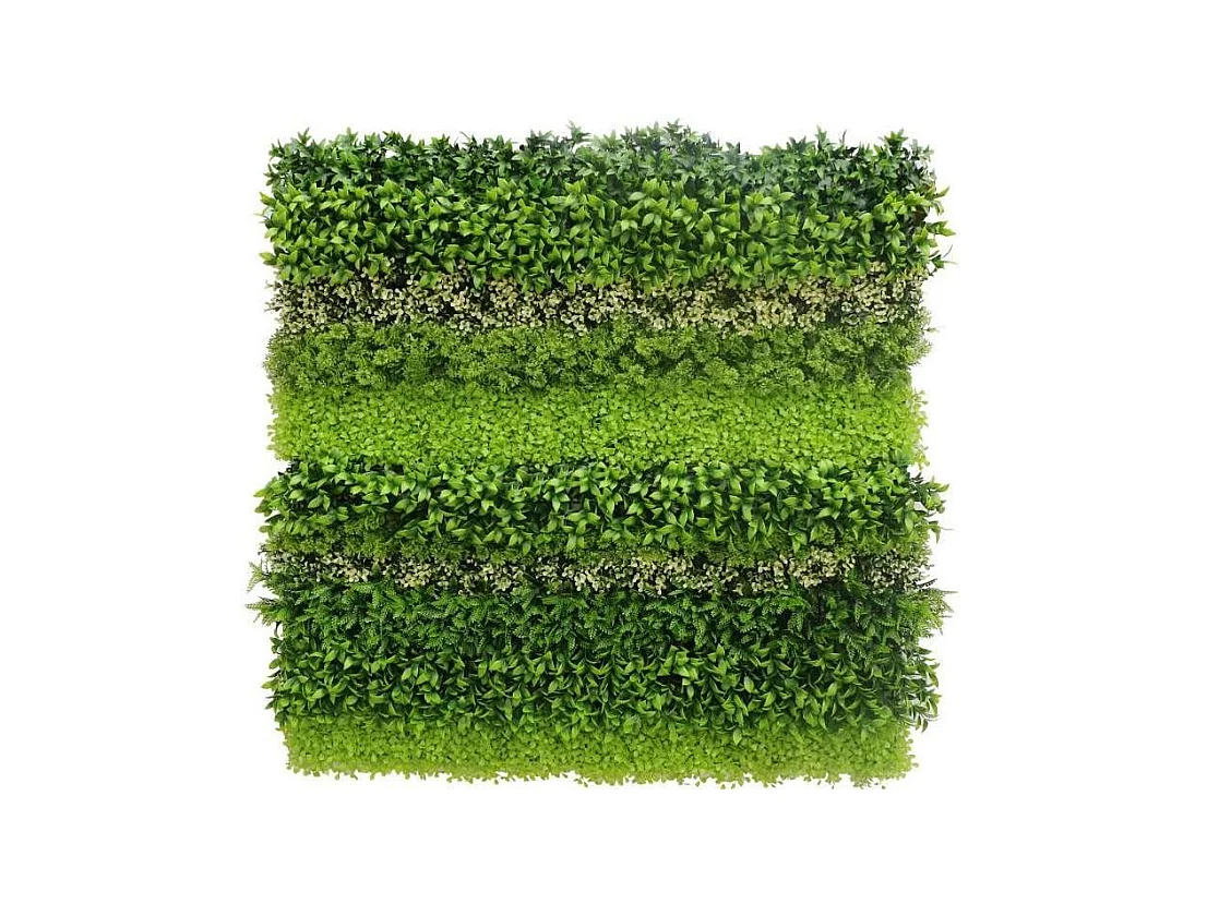 Mur végétal en plastique 1 m x 1 m Nature